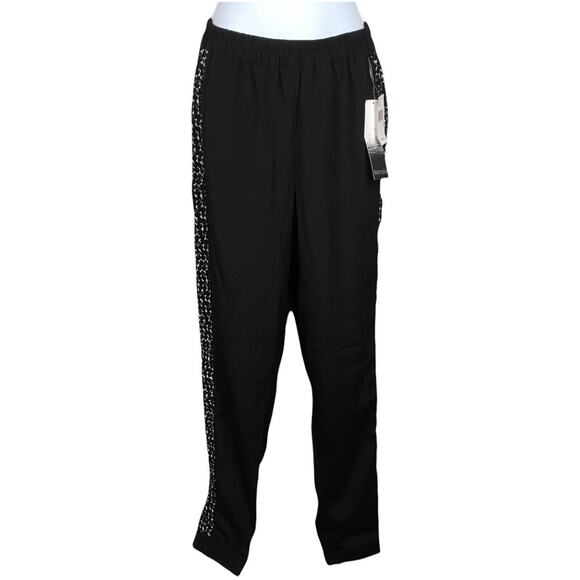 Kensie Pants Pull On High-Rise Joggers Black Print Elastic Waist Casual Women XS - Picture 1 of 7